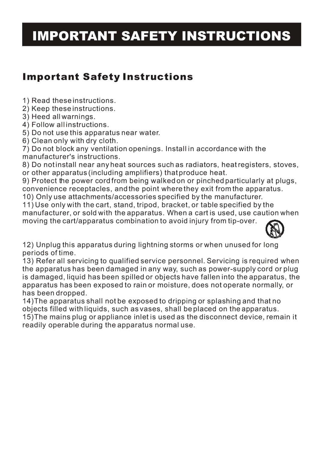 Haier HL22F1, HLC22R1, HLC19K1, HLC19R1, HL22K1, HL22R1, HL19K1, HL19R1, HLC22K1 user manual Important Safety Instructions 