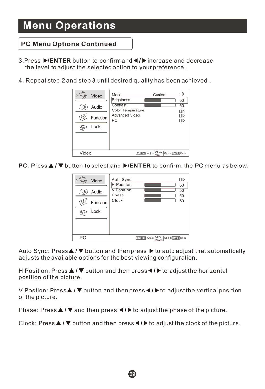 Haier HL19R1, HLC22R1, HLC19K1, HLC19R1, HL22F1, HL22K1, HL22R1, HL19K1, HLC22K1 user manual Contrast Color Temperature 