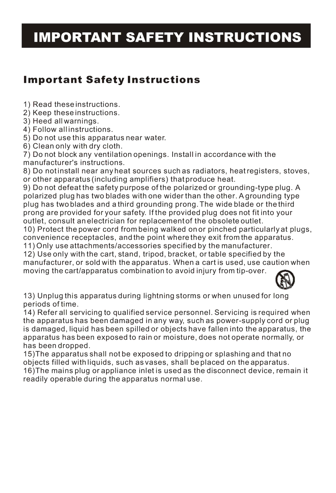 Haier HL19RW, HLC22T, HLC22R, HL15RW, HLC19RW, HLC15RW, HL15T, HL22T, HL22R, HL19T, HLC15T, HLC19T Important Safety Instructions 