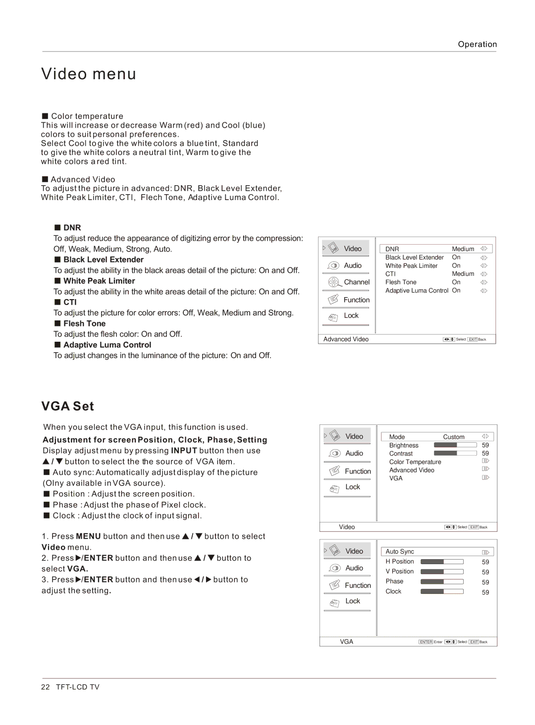 Haier HLC32R1, HLC26R1 owner manual VGA Set 