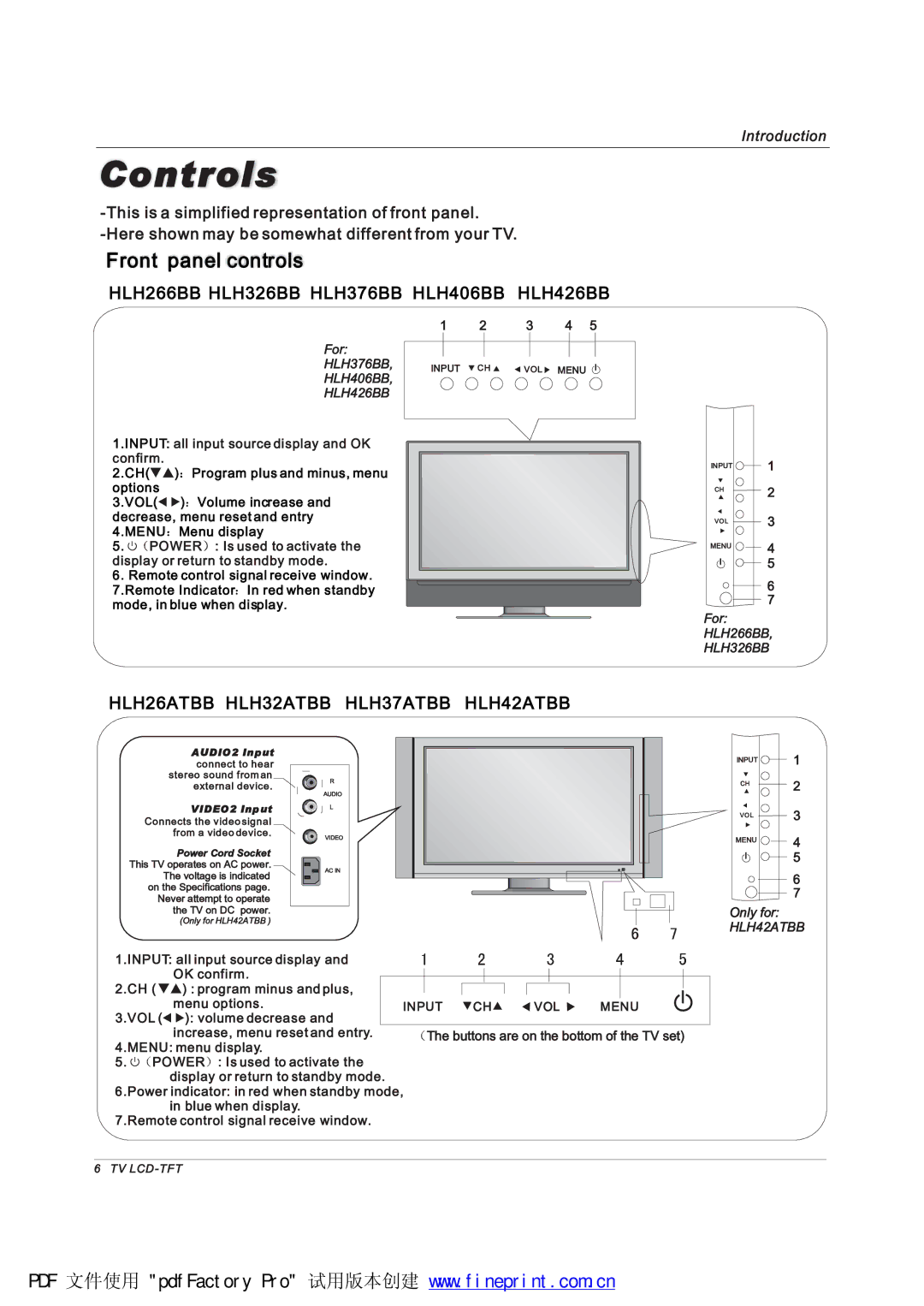 Haier HLH266BB, HLH42ATBB, HLH426BB, HLH406BB, HLH32ATBB, HLH326BB ØÔØîêêÞÞô ØÔØíîêÞÞ, ÷ æ ±¹¿³ ³·²«- ¿²¼ ´« -ô ³»²« ±¬·±²-ò 