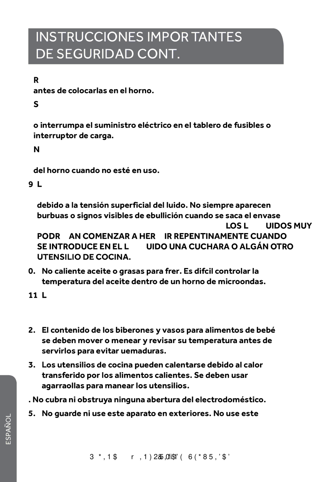 Haier HMC920BEWW, HMC0903SESS, HMC920BEBB, HMC935SESS user manual Instrucciones Importantes DE Seguridad 