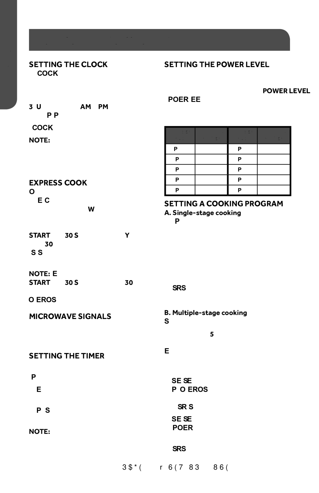 Haier HMC1035SESS user manual Operation Instructions 