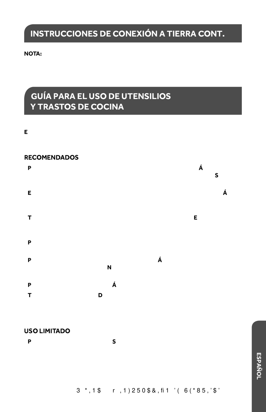 Haier HMC1035SESS user manual Guía Para EL USO DE Utensilios Trastos DE Cocina, Recomendados, USO Limitado 