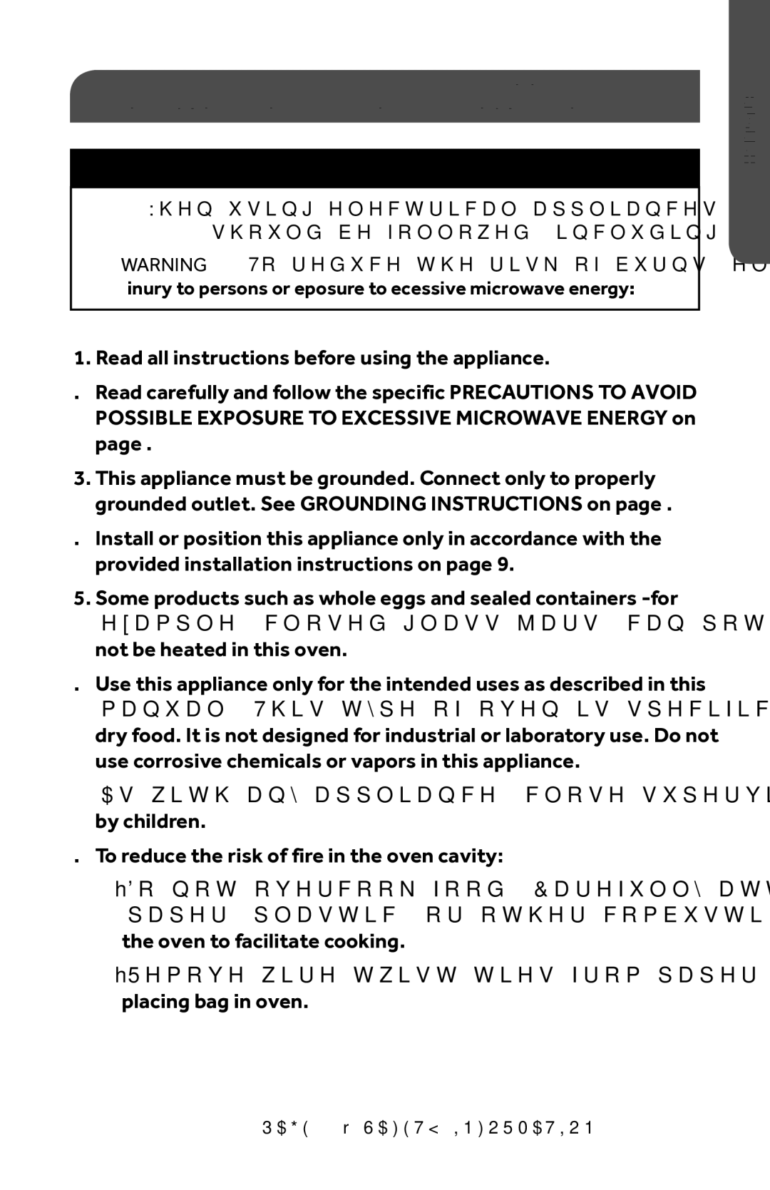 Haier HMC1035SESS user manual Important Safety Instructions 