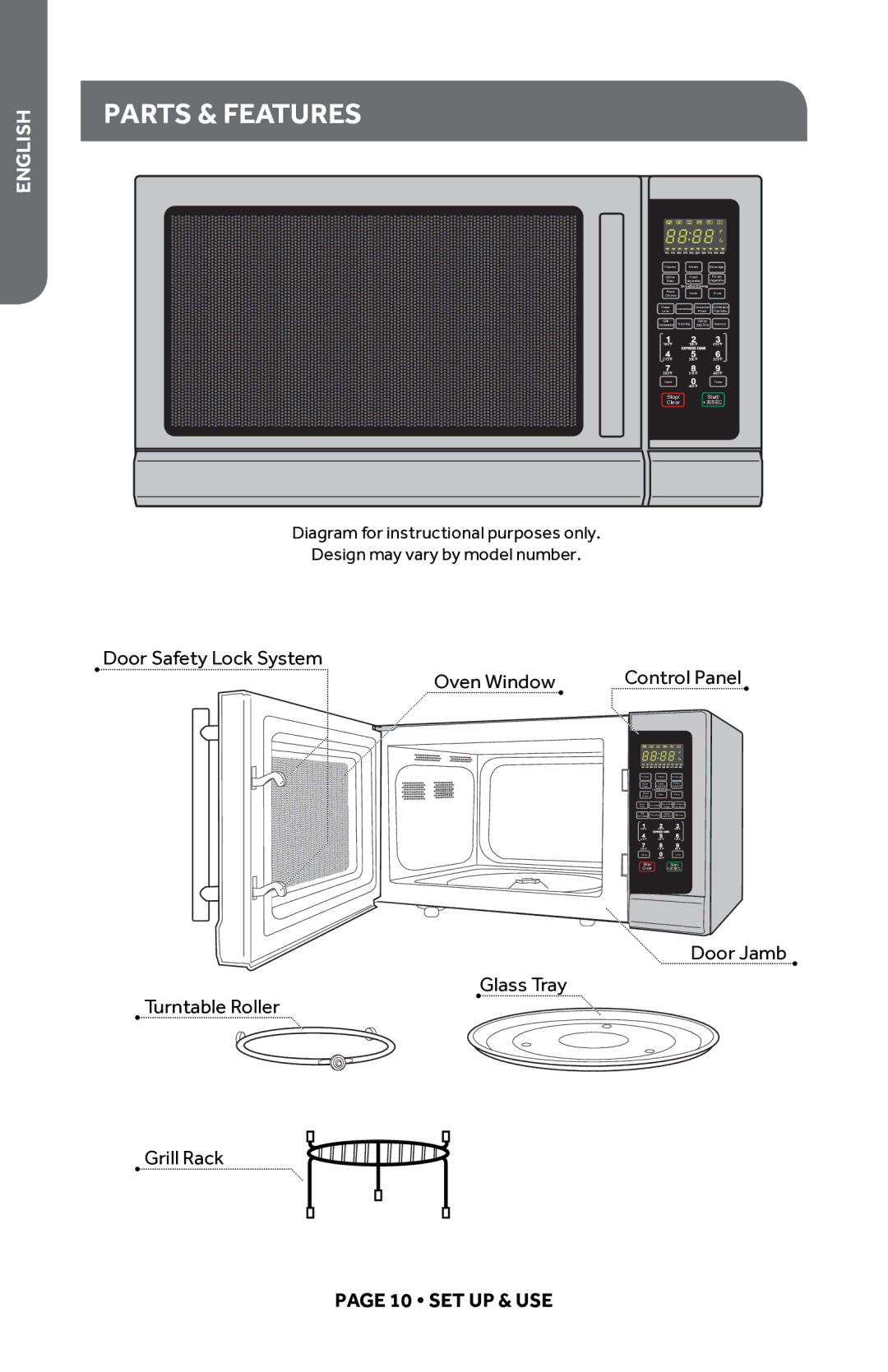 Haier HMC1085SESS user manual Parts & Features 