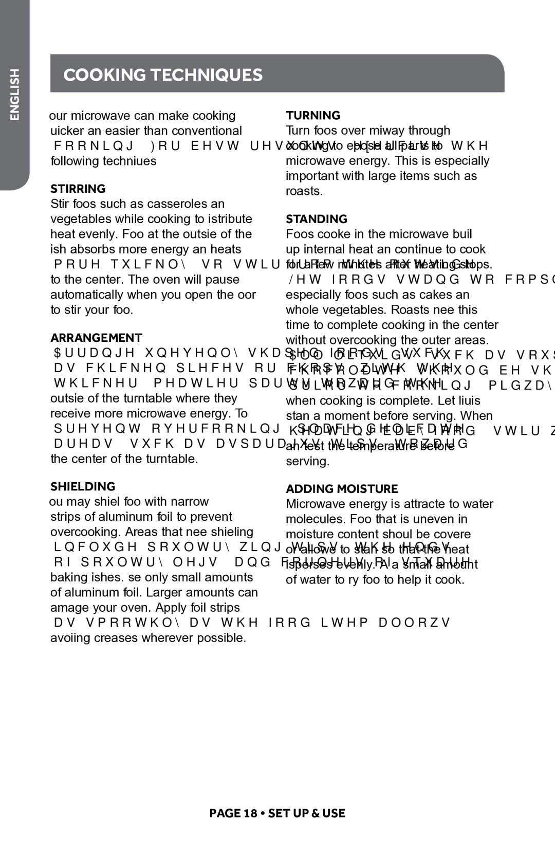 Haier HMC1085SESS user manual Cooking techniques, Stirring 