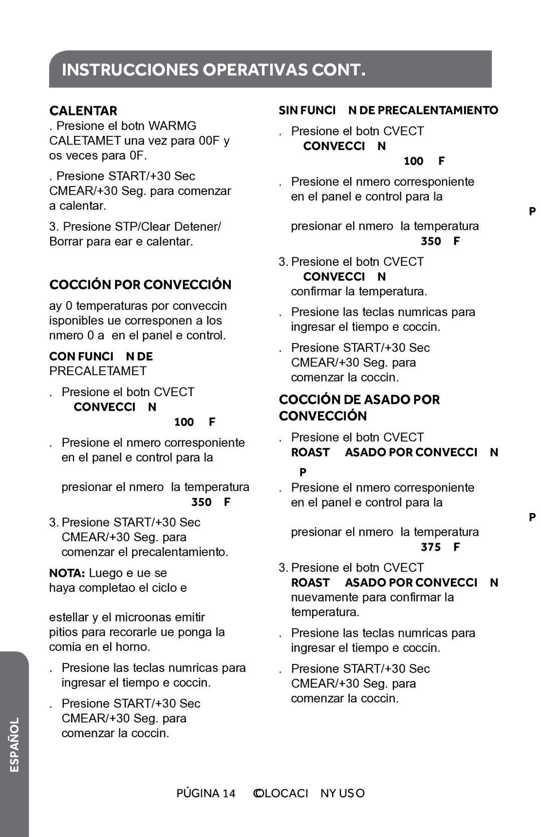 Haier HMC1085SESS Calentar, Cocción POR Convección, Cocción DE Asado POR Convección, SIN Función DE Precalentamiento 