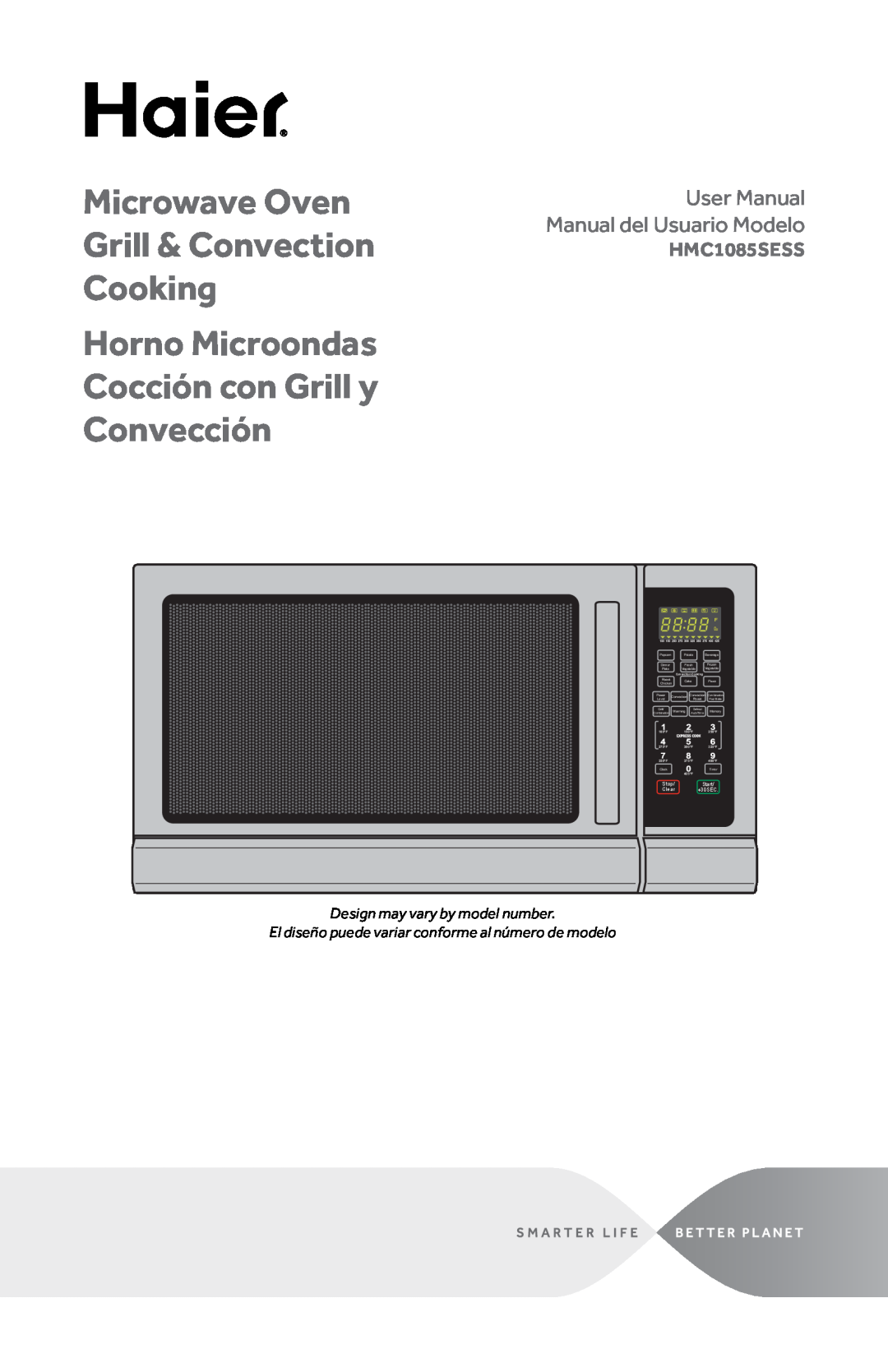 Haier HMC1085SESS user manual Microwave Oven Grill & Convection Cooking, Horno Microondas Cocción con Grill y Convección 