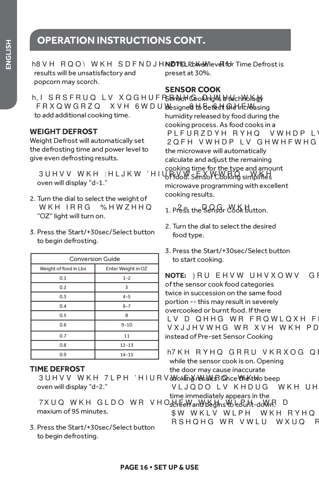 Haier HMC1285SESS user manual Weight Defrost, Time Defrost, Sensor Cook 