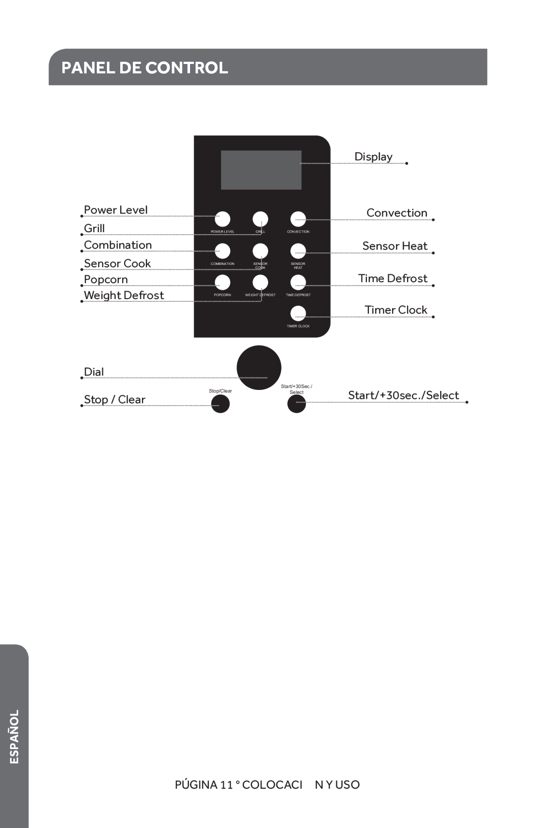 Haier HMC1285SESS user manual Panel DE Control, Popcorn Weight Defrost 