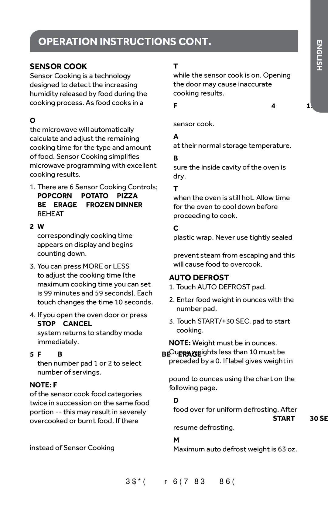 Haier HMC1640BEBB, Haier Microwave Oven, HMC1640BEWW user manual Sensor Cook, Auto Defrost, Reheat 