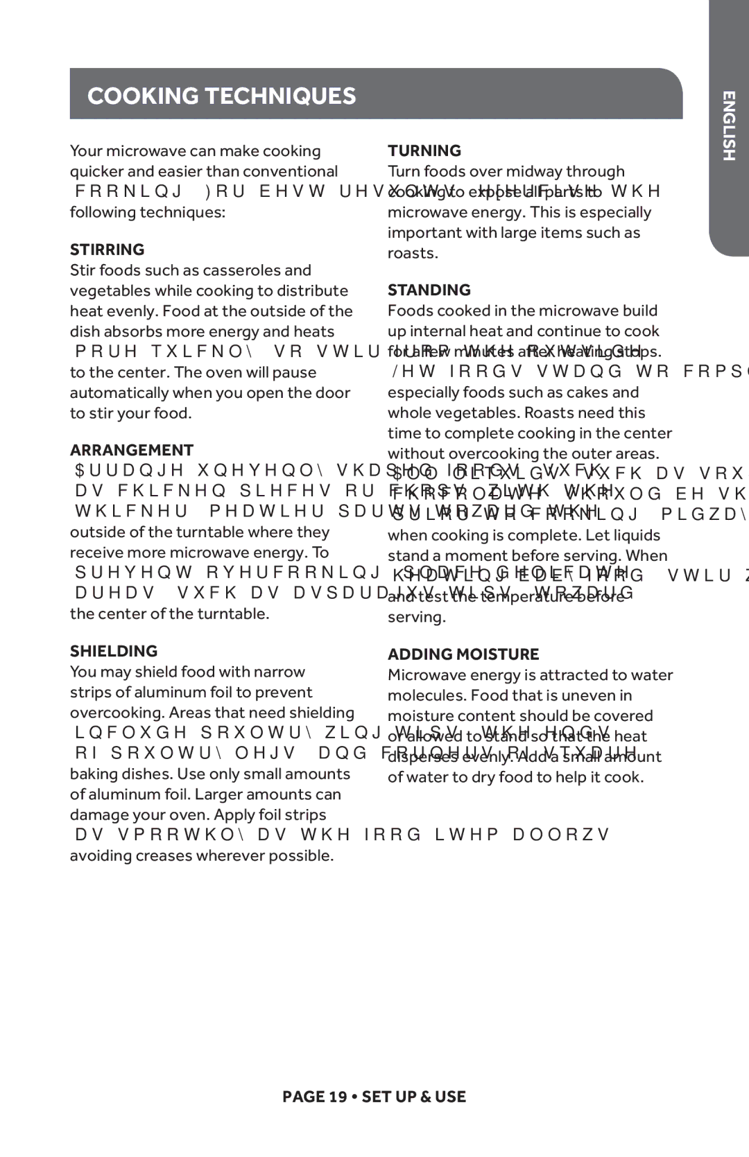 Haier HMC1685SESS user manual Cooking techniques, Stirring 