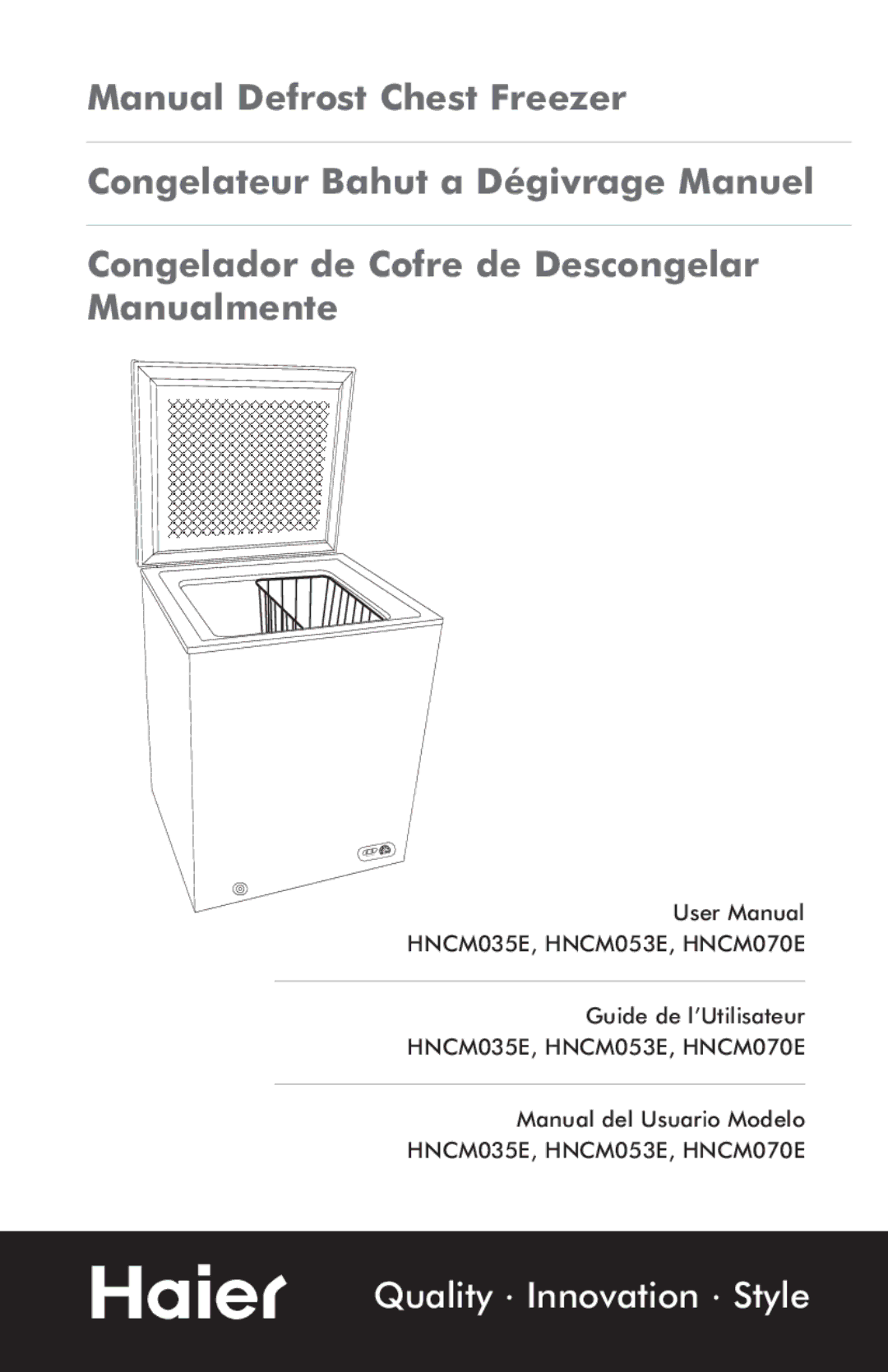 Haier HNCM035E, HNCM070E, HNCM053E user manual Quality Innovation Style 