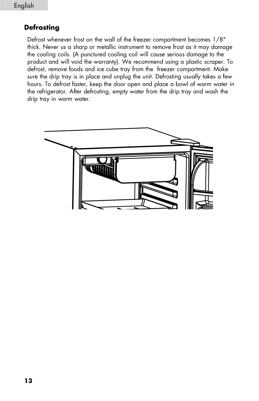 Haier HNSE025, ESRN025 user manual Defrosting 