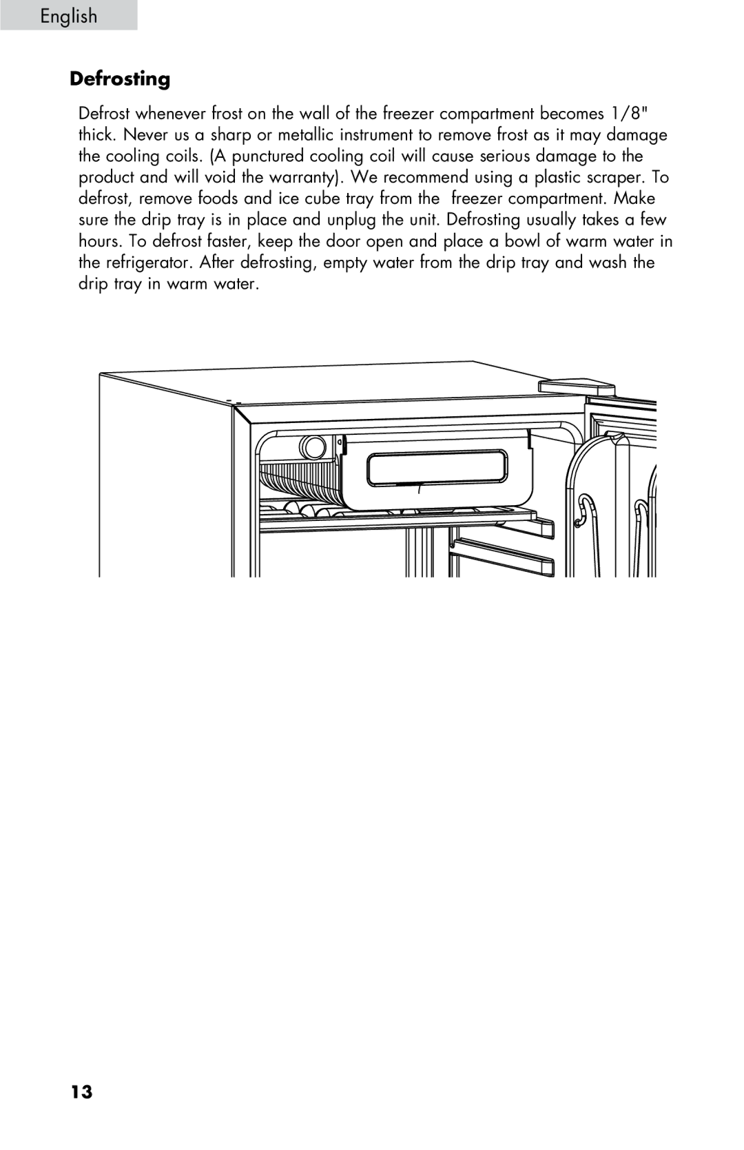 Haier HNSE04 user manual Defrosting 