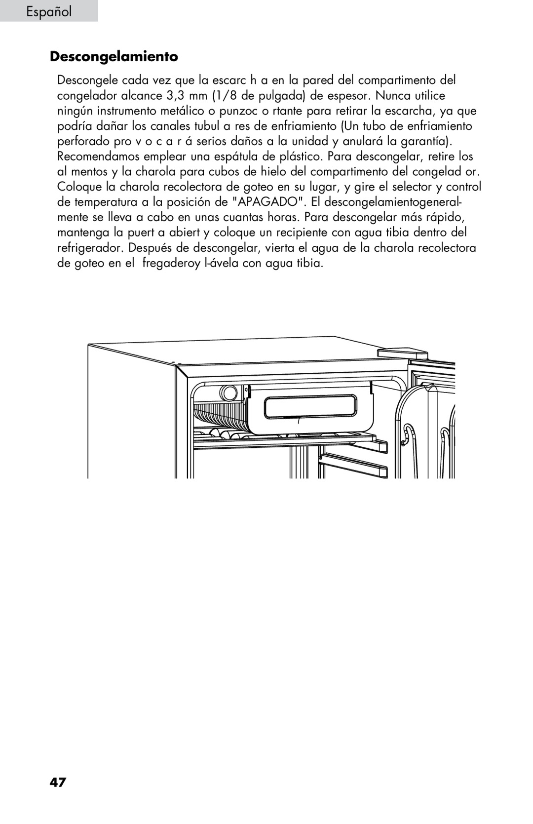 Haier HNSE04 user manual Descongelamiento 