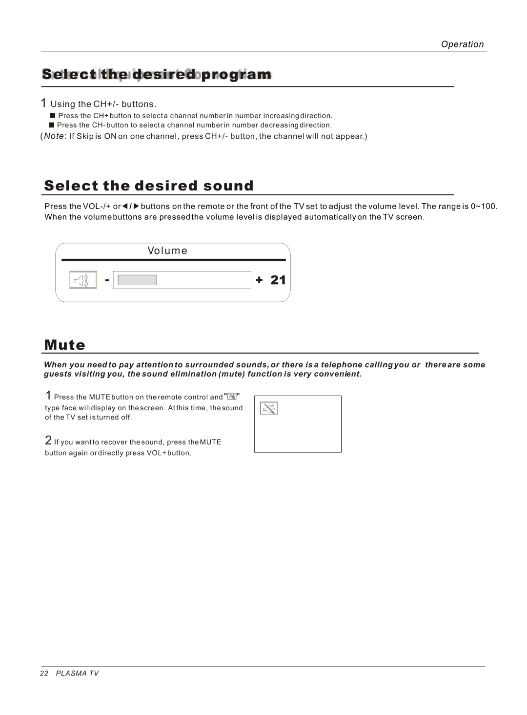 Haier HP50B, HP42BB, HP60B owner manual Select the desired program 