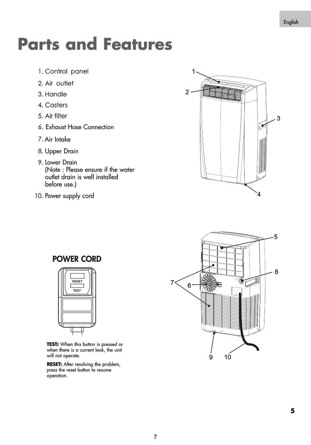 Haier HPD10XCM manual 