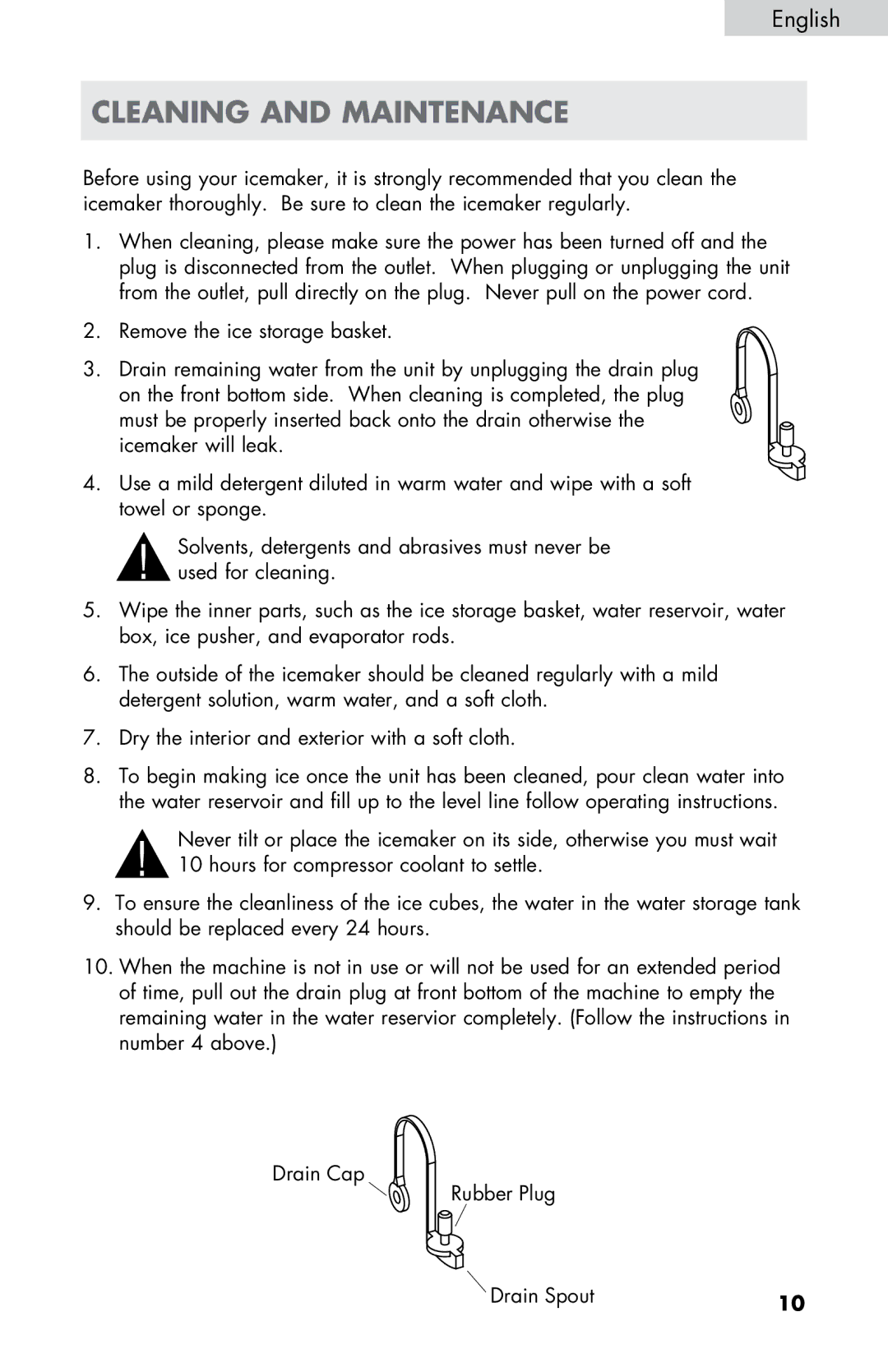 Haier HPIM25SS user manual Cleaning and maintenance 