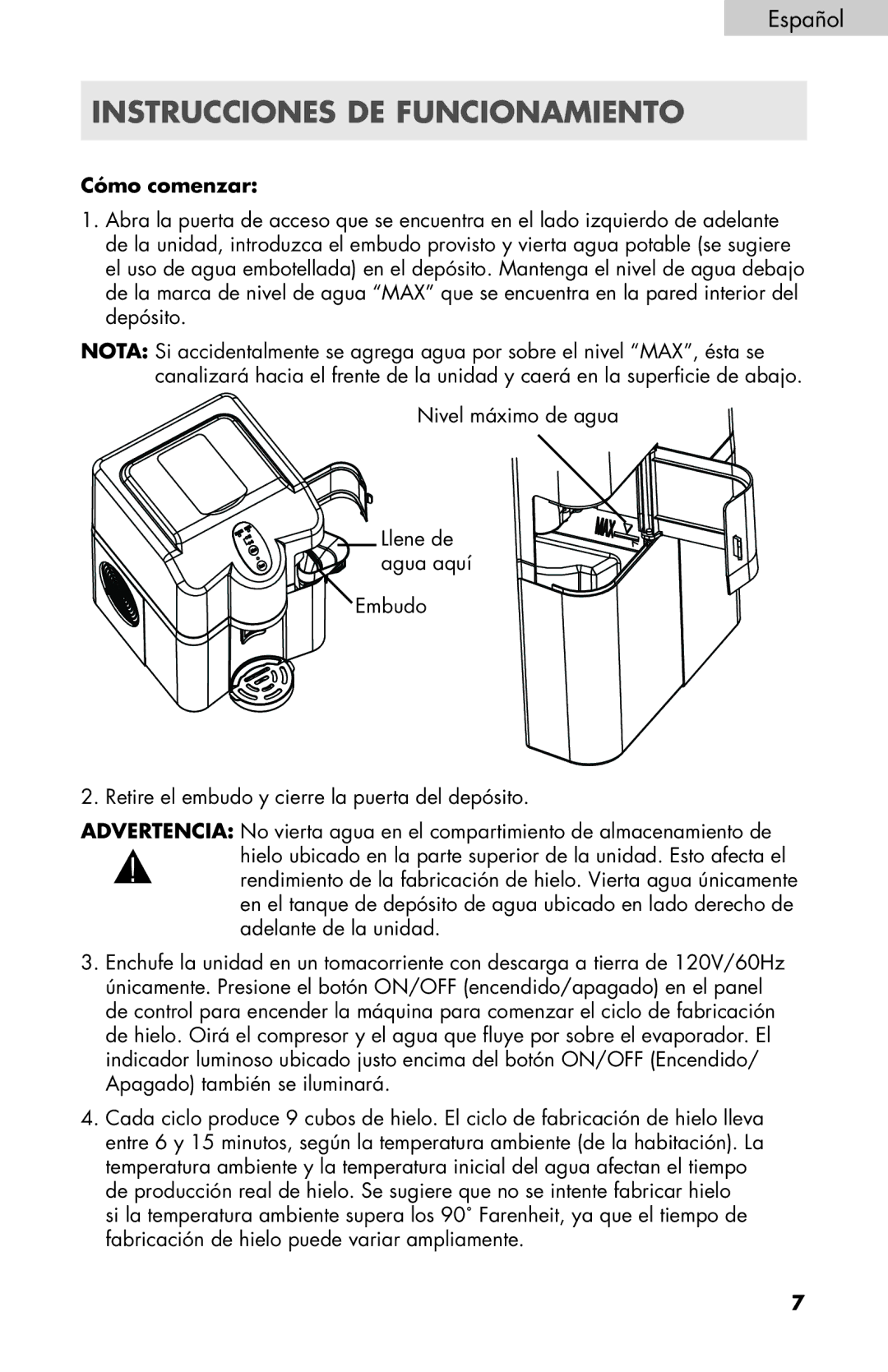 Haier HPIMD25W, HPIMD25S, HPIMD25B manual Instrucciones de funcionamiento, Cómo comenzar 