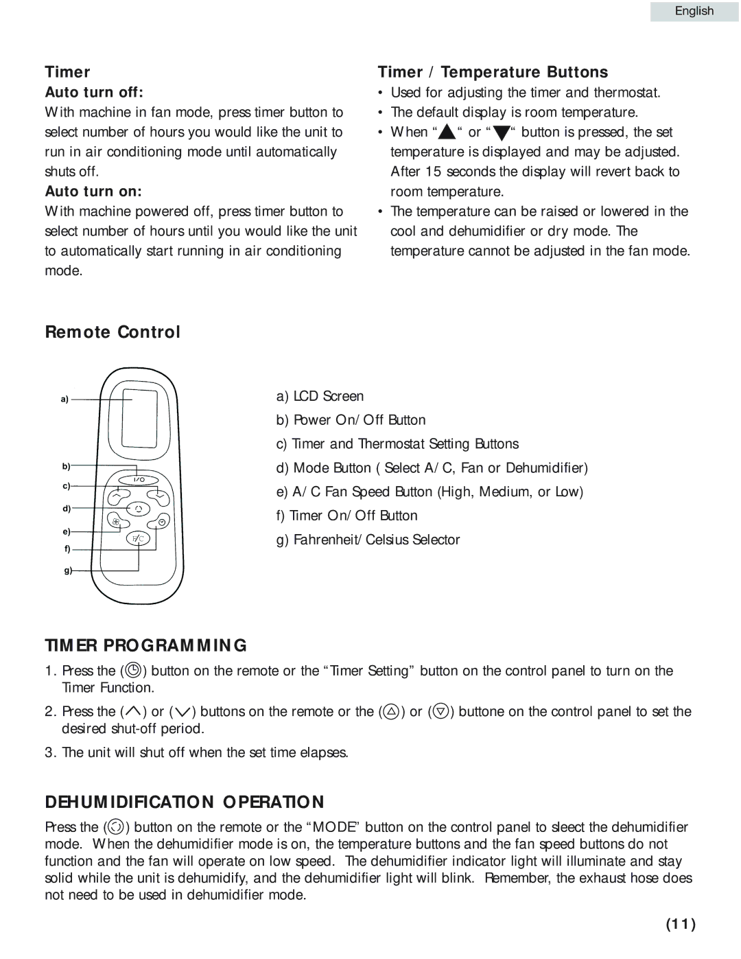 Haier HPRD12HC5 manual Remote Control, Timer Timer / Temperature Buttons, Auto turn off, Auto turn on 