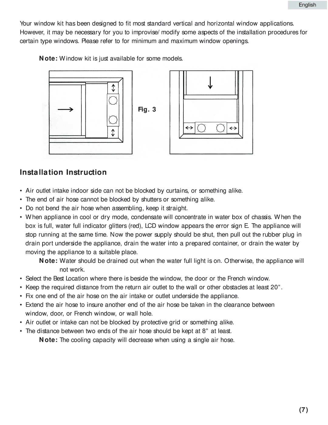 Haier HPRD12HC5 manual Installation Instruction 