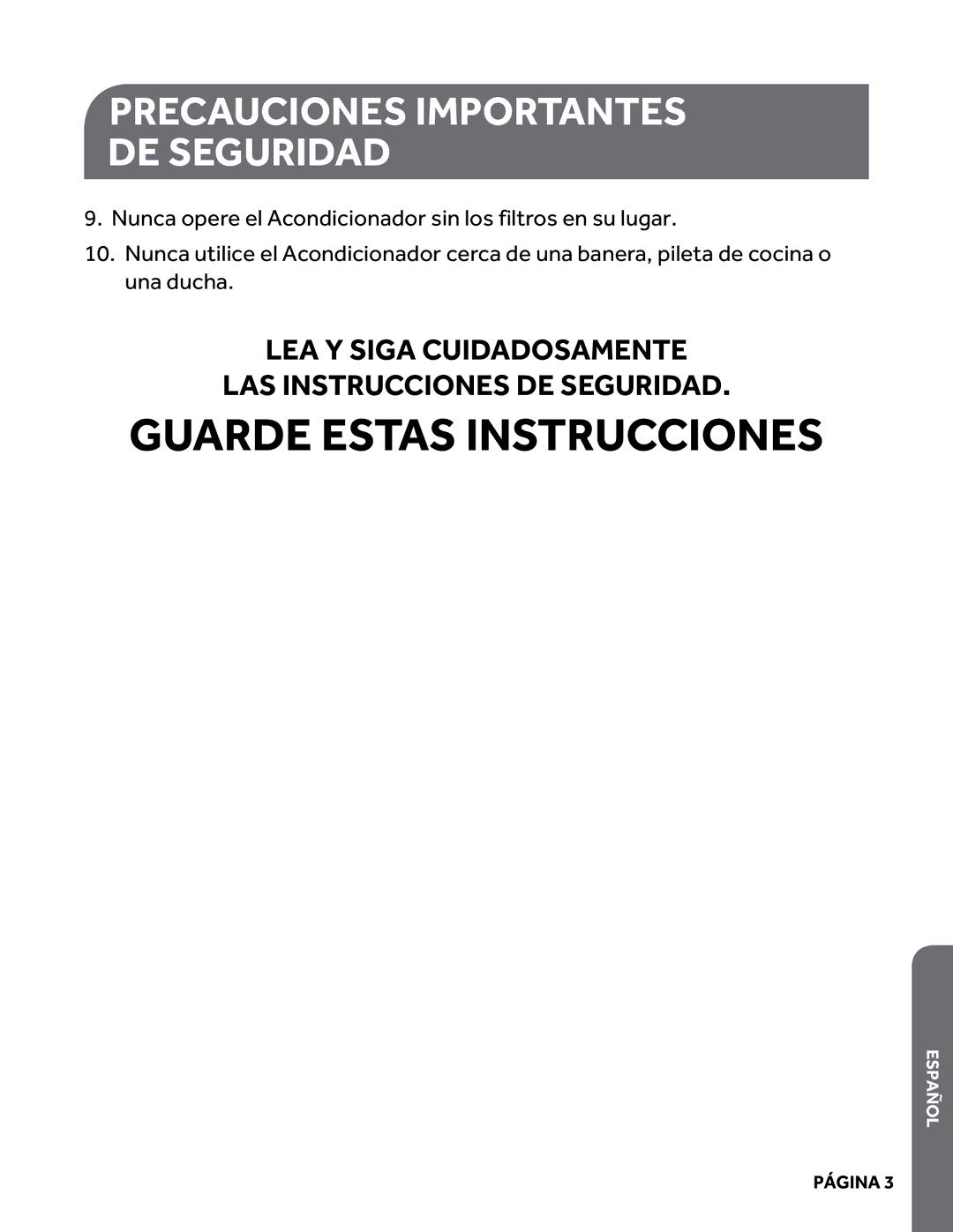 Haier HPY08XCM manual Guarde Estas Instrucciones 