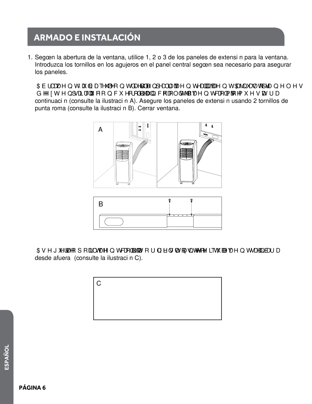 Haier HPY08XCM manual Armado e instalación 