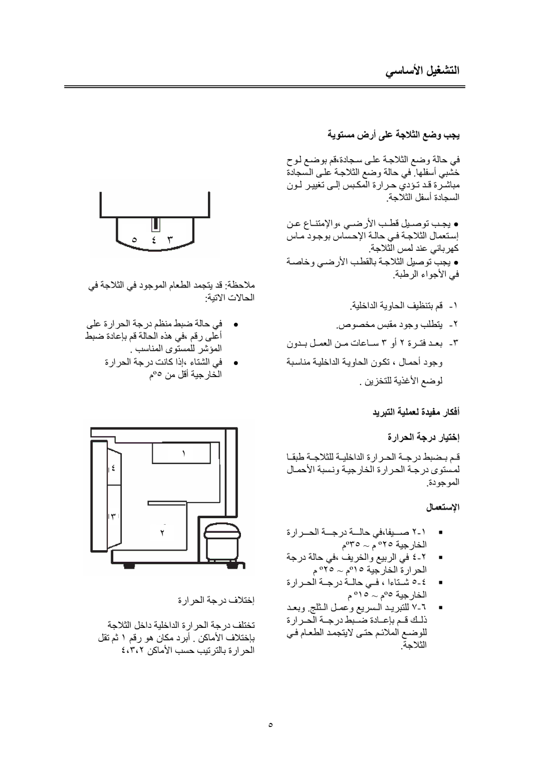 Haier HR-126-2, HR-126-1 manual ﻲﻲﺎﺳﻷا ﻞﻞﻐﺸﺘﻟا 