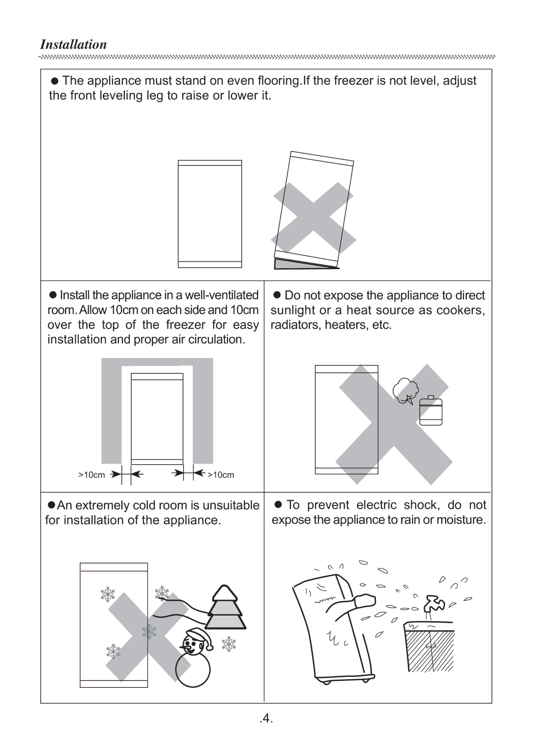 Haier HR-135A manual Installation 