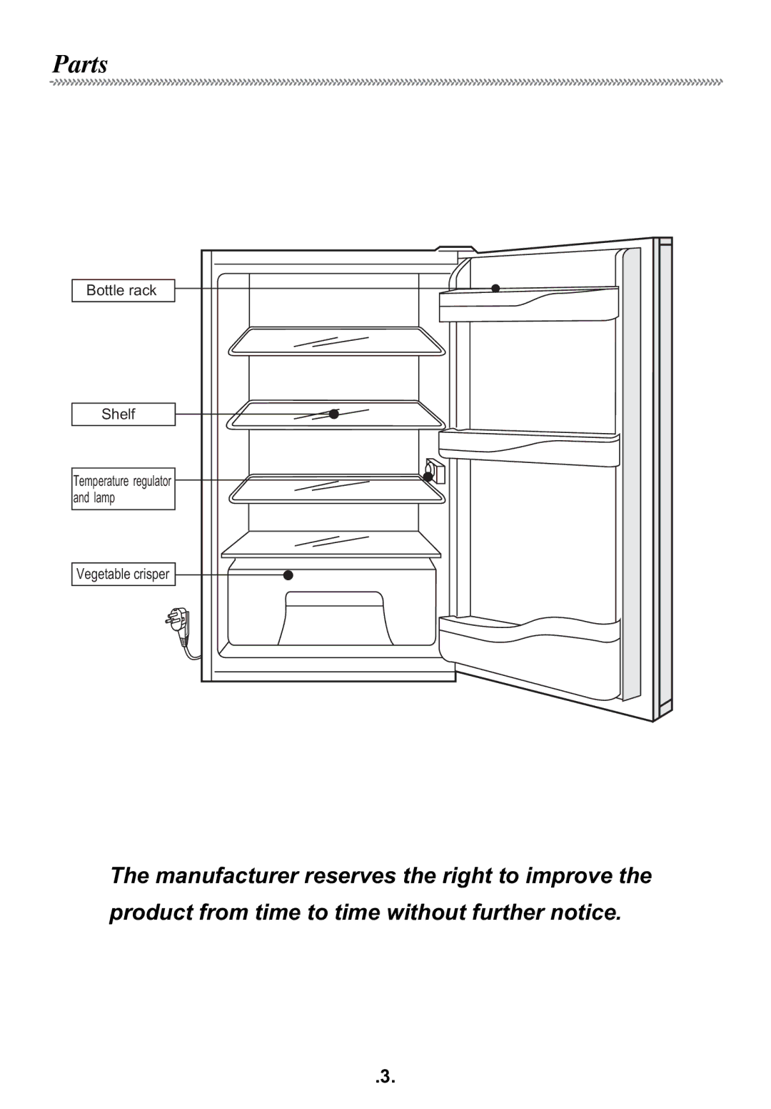 Haier HR-135AR/A manual Parts 