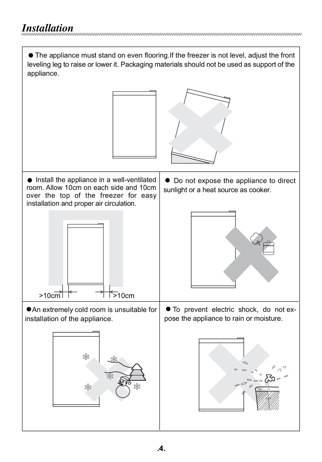 Haier HR-135AR/A manual Installation 