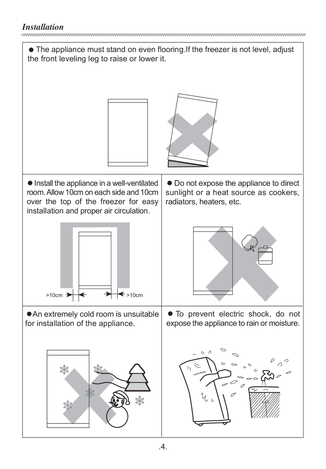 Haier HR-155S manual Installation 