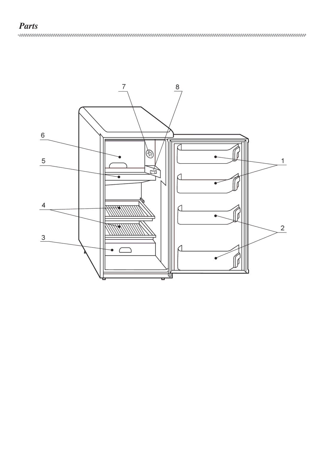 Haier HR-170T owner manual Parts 