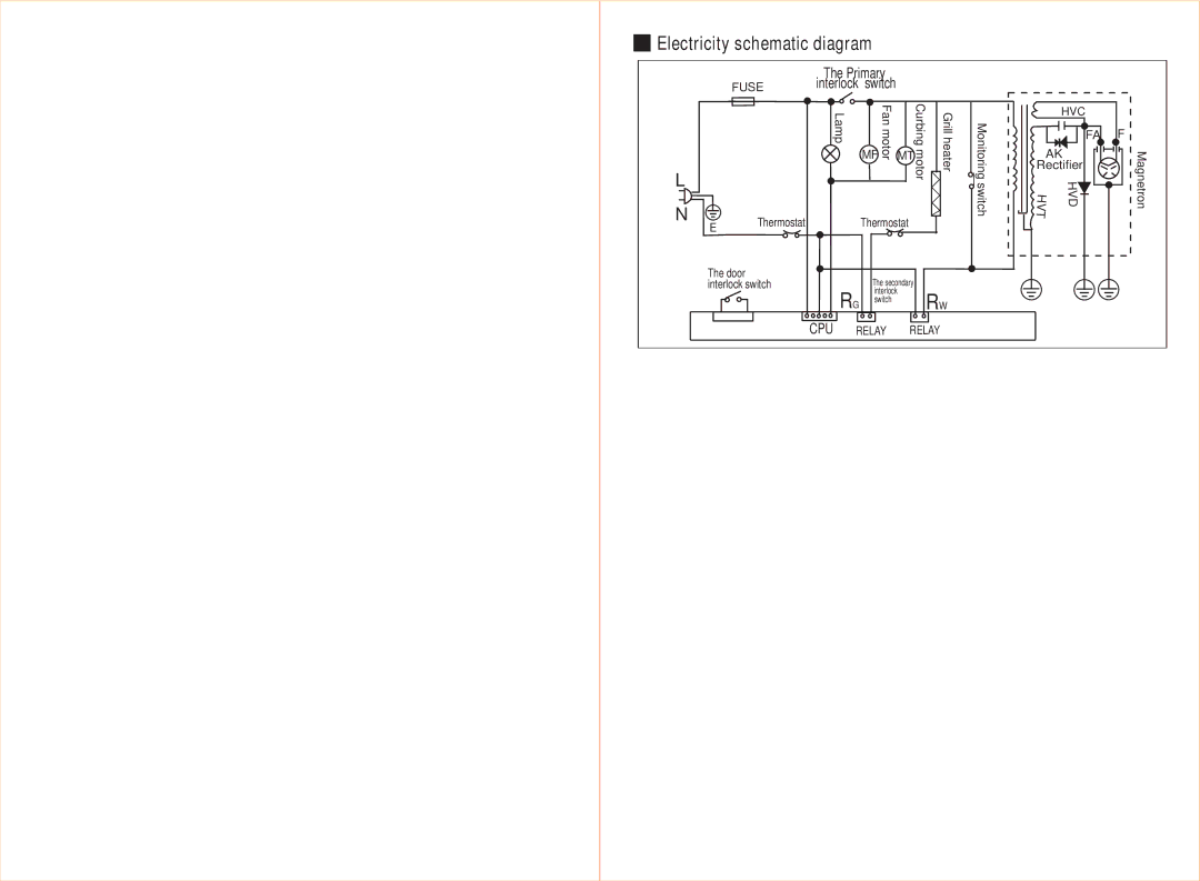 Haier HR-2080EG, HR-2485EG manual Electricity schematic diagram 