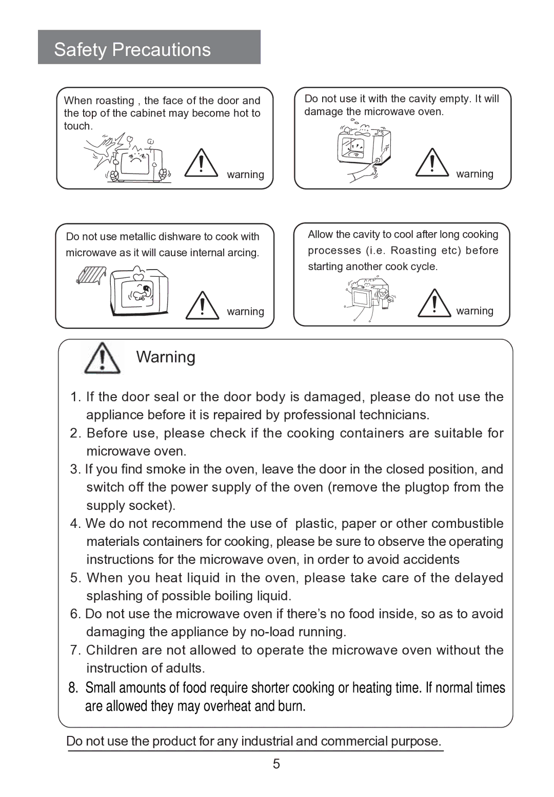 Haier HR-7803D user manual Allow the cavity to cool after long cooking 