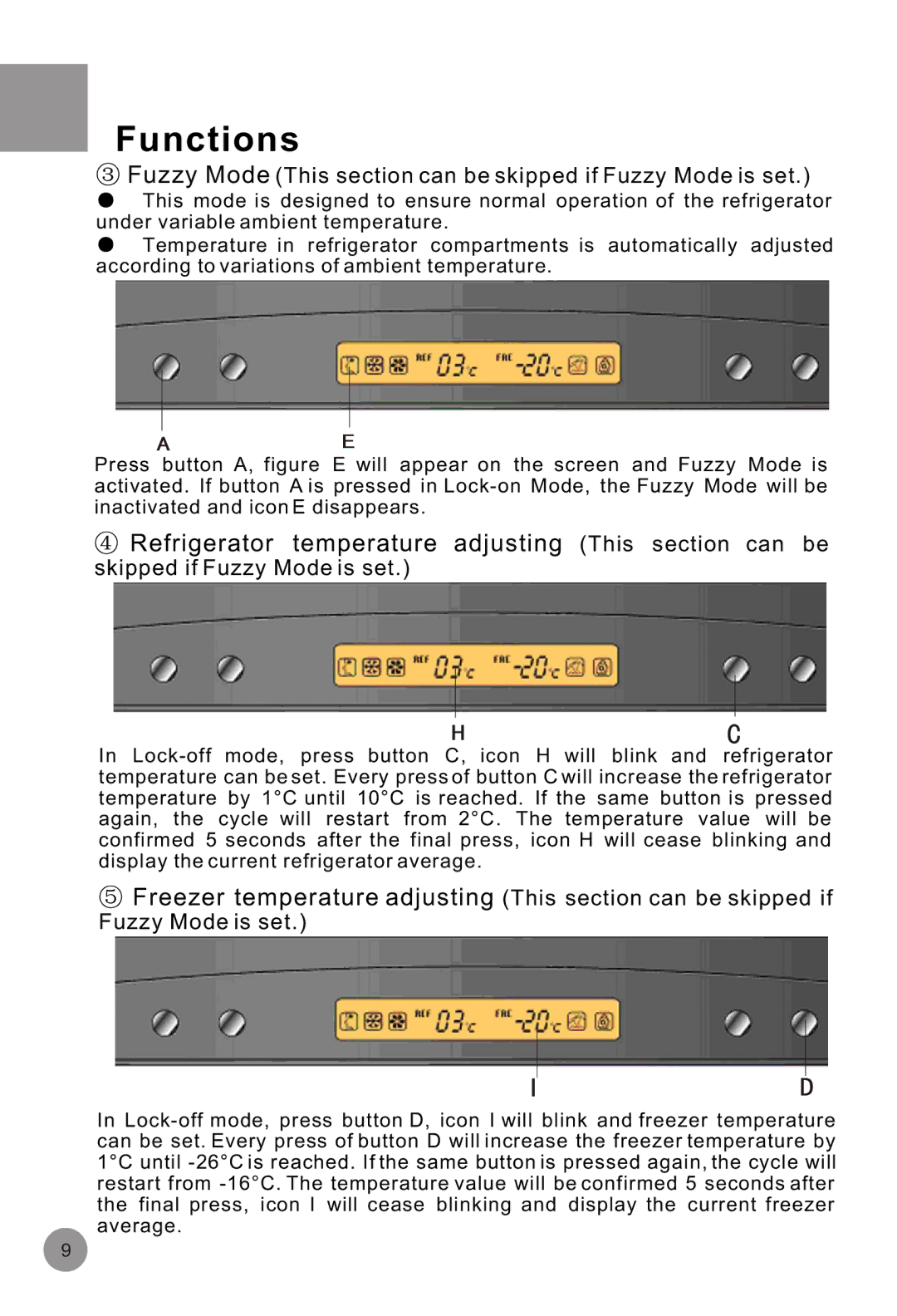 Haier HRF-516FKA operation manual Freezer temperature adjusting This section can be skipped if 