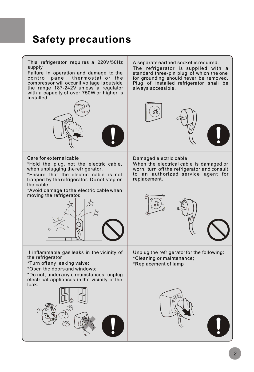 Haier HRF-516FKA operation manual Safety precautions 