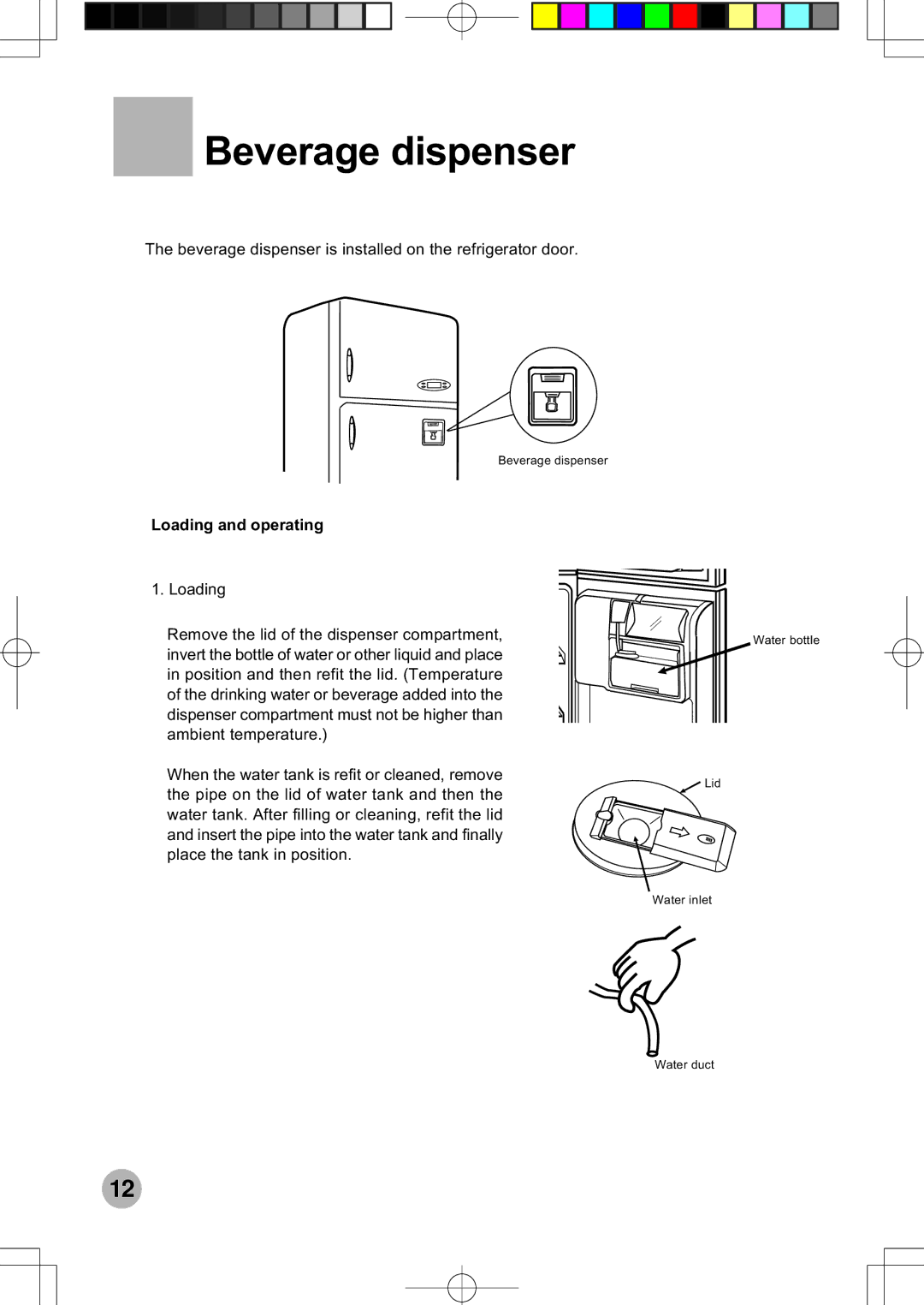 Haier HRF-599FRASS operation manual Beverage dispenser, Loading and operating 