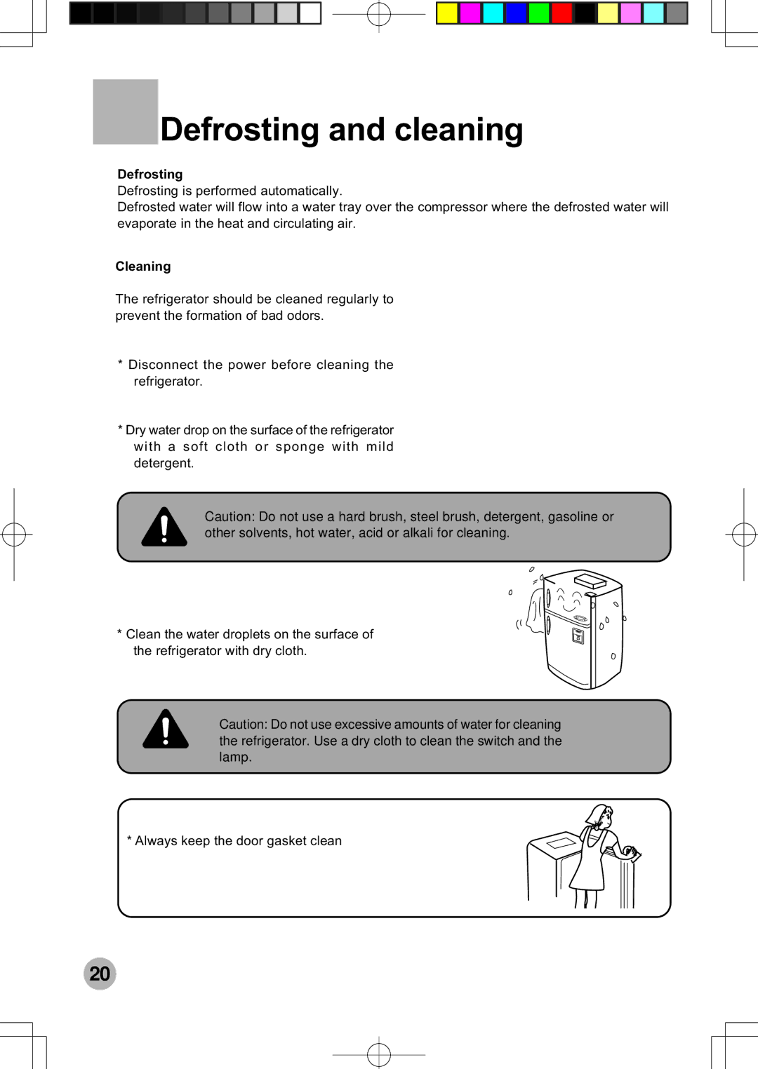 Haier HRF-599FRASS operation manual Defrosting and cleaning, Cleaning 