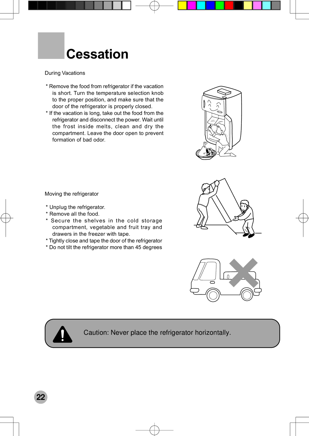 Haier HRF-599FRASS operation manual During Vacations 