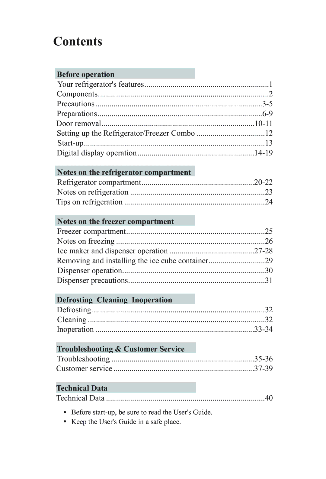 Haier HRF-6631RG manual Contents 