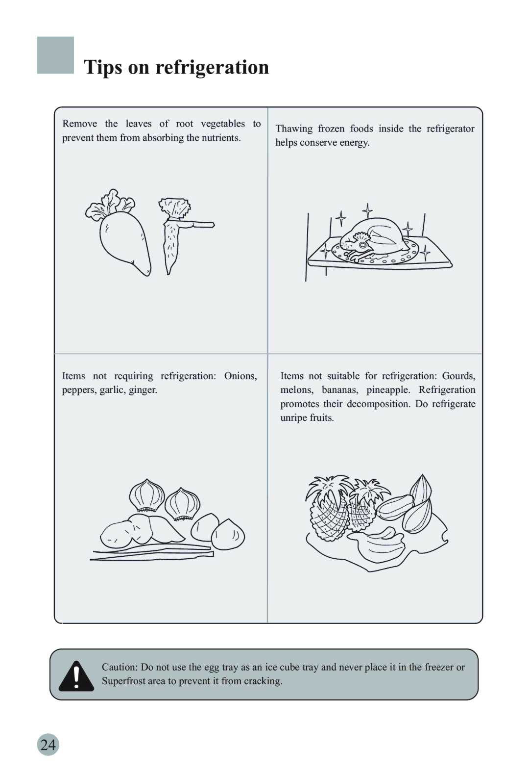 Haier HRF-6631RG manual Tips on refrigeration 