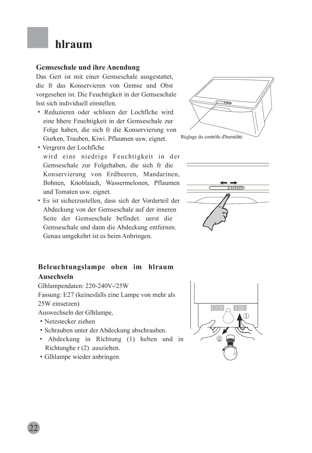 Haier HRF-663ISB2 Gemüseschale und ihre Anwendung, Beleuchtungslampe oben im Kühlraum Auswechseln, Wassermelonen, Pflaumen 