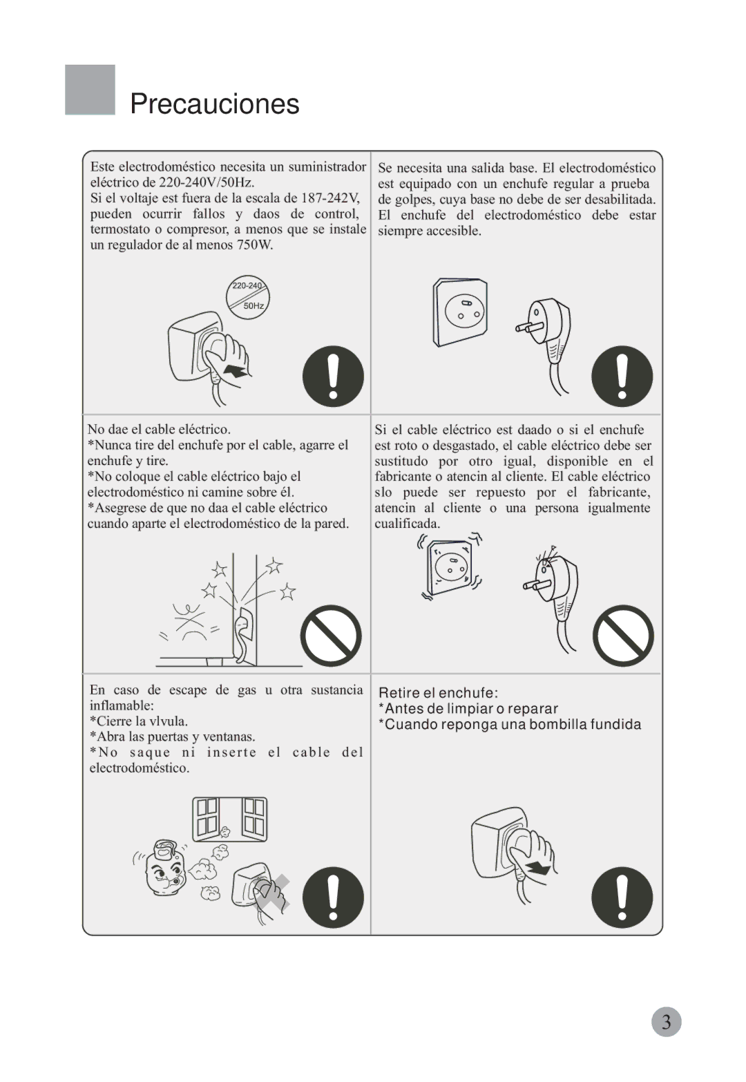 Haier HRF-663CJ, HRF-663ISB2 manual Precauciones 