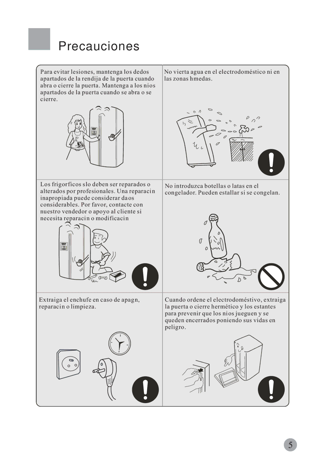 Haier HRF-663CJ, HRF-663ISB2 manual Precauciones 