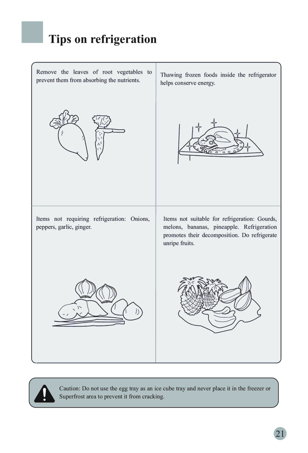 Haier HRF-66ASB2, HRF-66ITA2, HRF-66ATA2, HRF-66ISA2, HRF-66ASA2, HRF-66ISB2 manual Tips on refrigeration 