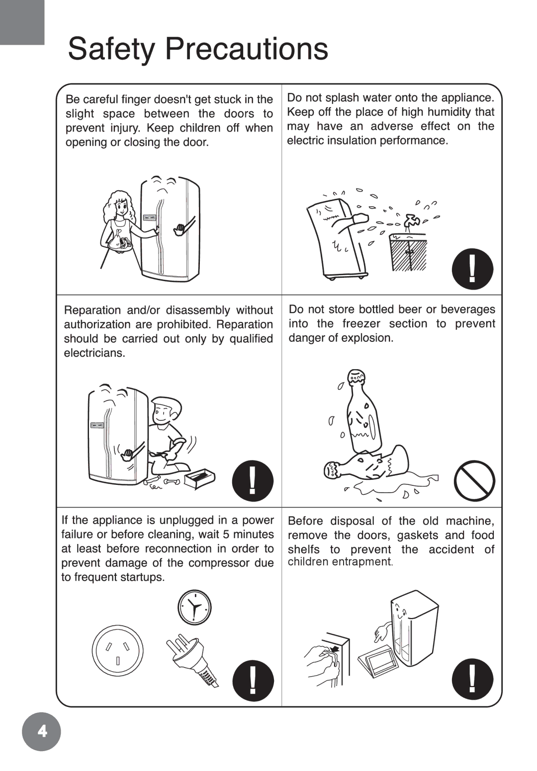 Haier HRF-688FF/A manual Children entrapment 