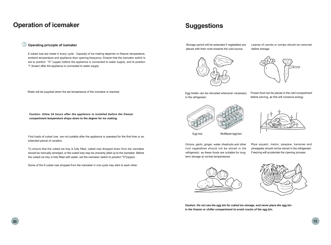 Haier HRF-669FF/ASS, HRF-689FF/ASS operation manual Operation of icemaker Suggestions, Operating principle of icemaker 